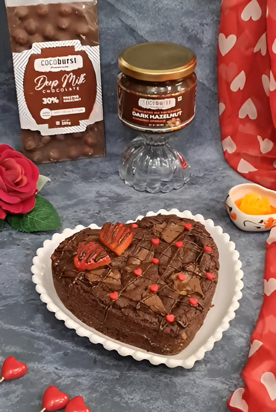 Heart Shape Eggless Chocolate Cake